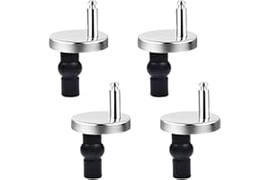 BADSRIX Pack 4 UDS Bisagras Tapa WC Tapadera Inodoro Compatible con Roca y Porcelanosa Repuestos GAP Tornillos Bisagra Enganches con Anclajes en Acero Inox Asiento Inodoro