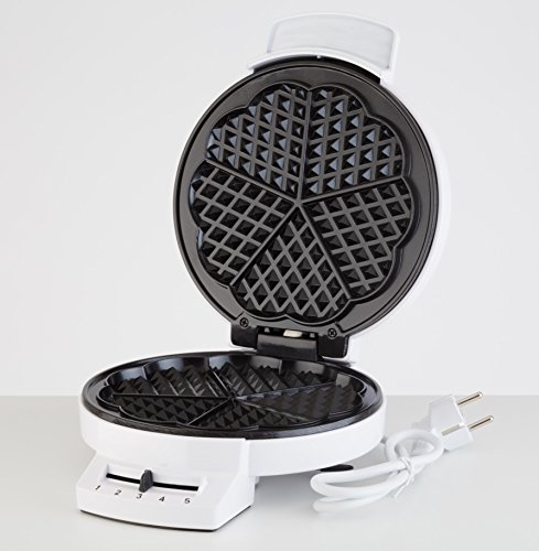 Korona – Waffelautomat 41001 I Herz-Waffeln I 5 Bräunungsstufen I 1200 W I Weiß - 4