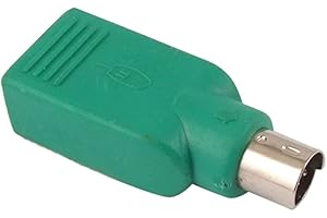 UXCELL sourcing map Mini 6 Pin DIN PS/2 to USB Mouse Adapter Connector Grn
