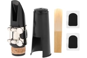 SAUYRASR Clarinet Mouthpiece Kit Klarinettenmundstück-Set, Klarinettenmundstück-Set mit Ligatur, einem Klarinettenblatt 2,5 und Kunststoffkappe