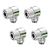 Produktbild Enzotech G1/10,2 cm auf 1/5,1 cm ID, 5/20,3 cm OD Klemmverschraubung, 90 ° Rotary, chrom, 4er Pack
