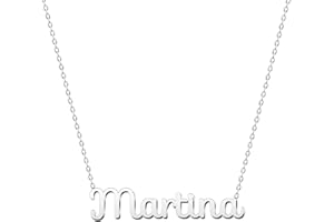 cotigo Collana con Nome in Acciaio Inossidabile - Ciondolo con Nome Personalizzato Collana in Argento o Dorate - Regali Personalizzati per Le Donne San Valentino amore