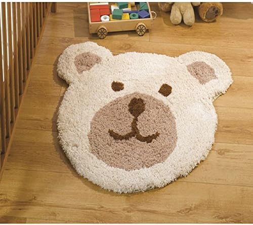 SNUGGLY SUPER SOFT WASHABLE NON-SLIP MICROFIBRE KIDS RUGS DESIGNED IN BRITAIN (Teddy Bear)