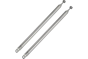 AQSQWQ 2 Piezas 76cm 7 Secciones Antena Telescopica,FM Antena Telescópica Portátil para TV Radio Dab Recepción Estéreo FM/Am, 7 Secciones