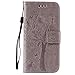 Produktbild pinlu PU Ledertasche Etui Schutz Hülle für Samsung Galaxy S6 Edge Plus Katze Baum Muster Design Lederhülle im Bookstyle Schale Flip Cover mit Kartenfach und Standfunktion (Grau)