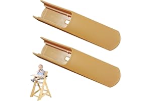 UIEXAY 2 Pièces Protection Anti-Basculement pour Chaise Haute Stokke Tripp Trapp, Kit de Patins Rallongés comme Accessoire, Couvre-Pieds de Sécurité et Prolongateur de Jambe (jaune)