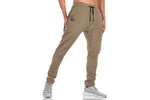 BROKIG - Pantaloni da Ginnastica da Uomo, Stile Casual, vestibilità Slim Fit, Adatti per la Corsa, con Doppie Tasche
