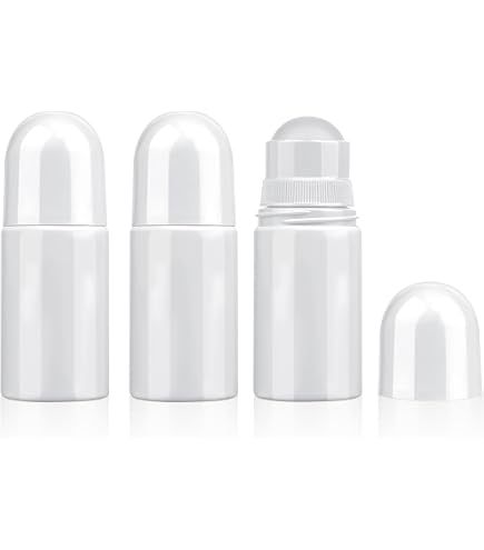 Lot De 2 Flacons Déodorants Vides En Verre 30 Ml - Bouchon Roll-on, Transparent, Rechargeable, Pour Huiles Essentielles Ou Anti-transpirant - 3