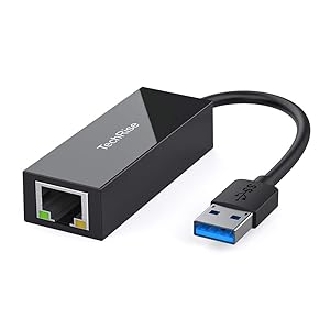 USB Network Adapter, TechRise High Speed USB 3.0 to RJ45 Gigabit Ethernet LAN Network Adapter Supporting 10/100/1000 Mbps