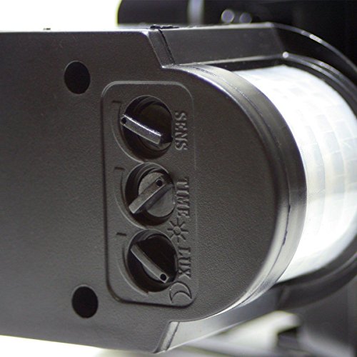 SAILUN 2x10W LED SMD Strahler Fluter Außen Flutlicht Strahler mit PIR Bewegungsmelder Fluter Wasserdicht IP65 Aluminiumkörper Schwarz Warmweiß - 9