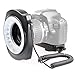 Price comparison product image Kaavie LED-48LR LED Ring Light for Macro & Close Distrance Photography for Canon,Nikon,Sony Alpha,Sigma,Olympus,Pentax Lens with 10 Adapter Rings for DSLR & Micro 4/3rds Cameras with Lens Diameter 37mm-67mm