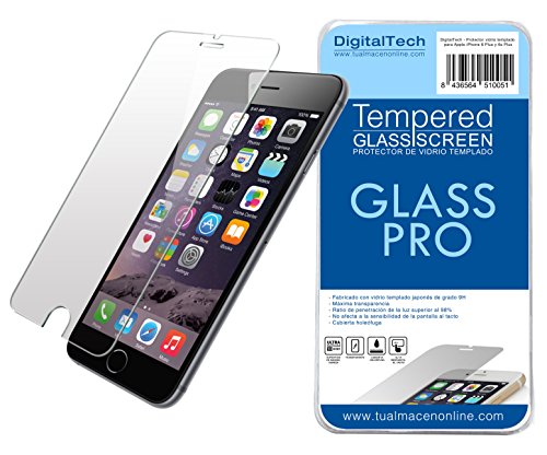 DigitalTech® - Protector de Pantalla de Vidrio Templado para móvil Apple iPhone 6 Plus y 6s Plus