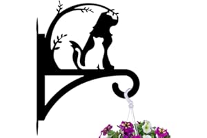 ‎PEACOBLUE peacoblue Eisen-Pflanzenaufhänger-Haken für draußen und drinnen, zum Aufhängen von Pflanzen, Blumen, Laterne, Vogelhäuschen, Windspiel, 30,5 x 34,9cm wetterbeständiger Metall-Wandhalter