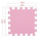 9 Stück Puzzlematten, Kinderspielteppich Wasserdicht Spielmatte Rutschfest Spielteppich Puzzle Kinderteppich Gymnastikmatte Trainingsmatte Bodenschutz Matten aus EVA-Schaum für Kinder und Babys Schlafzimmer Yoga Turnhalle Kinderzimmer Deko Für Innen und Draußen geeignet, 30 x 30 x 1,0 cm - 5