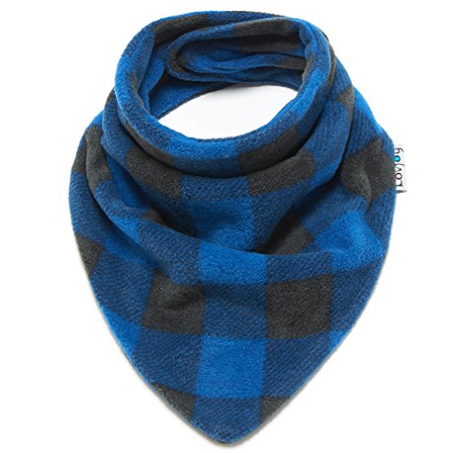 Baby/ Toddler fleece winter scarf (Blue black checks)