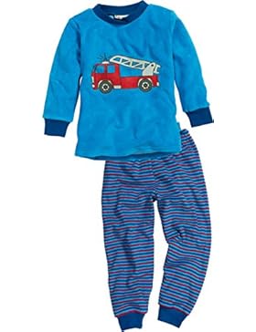 Playshoes Jungen Zweiteiliger Schlafanzug Schlafanzug Frottee Feuerwehr