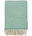 Produktbild Klippan: Creme-mintgrüne Wolldecke 'Luxor Cactus' 130x200cm aus 100% Lambswool, ca 900 g