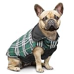 IREENUO-Cappotto-Scozzese-Reversibile-per-Cani-Autunno-Inverno-Caldo-e-Accogliente-Gilet-Imbottito-da-Cane-Stile-Inglese-per-Cani-di-Taglia-Piccola-di-Media-Taglia-XSVerde