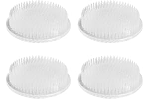 Ldirect 4 Stück Blumen Frosch Rund Kunststoff Blumenarrangement Halterung Ikebana Kenzan für Arrangements, Größe 7cm Blumensteckiggel (Durchsichtig)