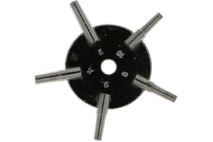 BECO TECHNIC Clé pour montre de poche (2-4-6-8-10) 5 en 1, clé étoile