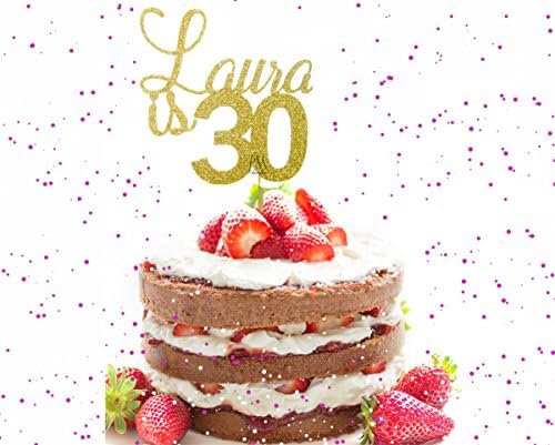 Personalised Name Birthday cake topper, custom cake topper, glitter cake topper, gold cake topper, 20th 30th 40th 50th