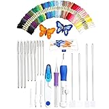 punch needle tool for wool Easy to Learn and operación. Wildlead DIY embroi Embroidery Pen Knitting Sewing Tool Kit Punch Needle Set + 50 subprocesos Sets