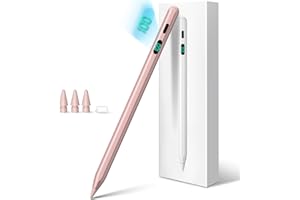FOJOJO Penna per iPad 2025-2018 con LED Power Display, Pencil per iPad 11th A16/10/9/8/7/6, Air 11/13 M2/M3, Pro 11/13 M4, Pro 12.9”, Air 5/4/3, Mini 7 A17 Pro/6/5, Carica veloce, precisione Pixel