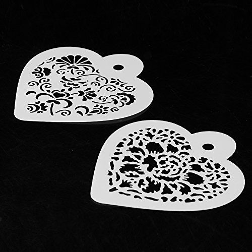 Amazingdeal365 Doppel Herz Metall Form Stanzschablonen Schablonen Schneiden DIY Dekor Sammelalbum Karten Buchzeichen Lesezeichen als Geschenk für Freunde Geburtstag Kinder,Kindergarten Hobby Schule Handarbeit Unterricht usw. Ein tolles Geschenk! - 7