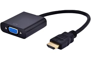 ZHIYUEN HDMI to VGA Cable Adapter Converter 15 Pin d Sub, HDMI Gold with Audio Male to VGA Female Connector Cord for Laptop Computer Connect to Monitor, Apply to PC, MAC, PS4, Projector etc…