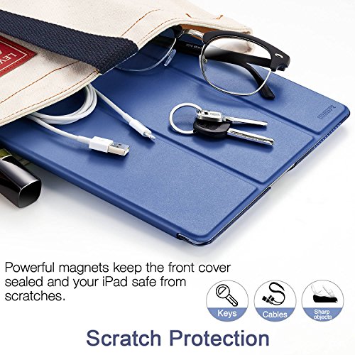 iPad 2 / 3/ 4 Hülle, ESR® Yippee Series Auto Aufwachen/Schlaf Funktion Wickelfalz PU Ledertasche mit Durchschaubar Rückseite Schutzhülle für iPad 2 3 4(Marineblau) - 6