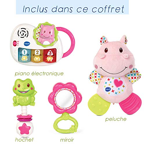 VTech - Coffret naissance - Eveil des sens - Cadeau de naissance avec premiers jouets de Bébé - rose (80-522055) – Image 3