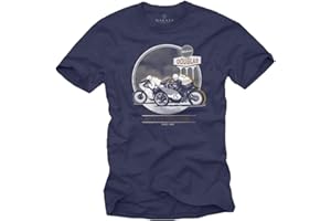 MAKAYA T-Shirt Moto Homme - Cafe Racer Tee Shirt Biker - Isle of Man TT