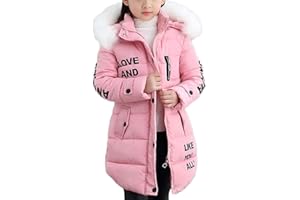 FULUOYIN Winterjacke Mädchen Kinder Wintermantel Steppjacke mit Fellkapuze