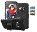 Produktbild ISENPENK HTC One M9/HTC M9/HTC One Hima(2015) Hülle und Panzerglas/Schutzfolie,TPU+PC Ultra Slim Silikon Tough Rugged Dual-Layer Hardcase with Built-in Kickstand Thin Schutzhüllen,Wasserdicht Shockproof Anti Slip Protection Stand Case Tasche für HTC One M9/HTC M9/HTC One Hima(2015) 5.0Zoll-[schwarz]+Panzerglas