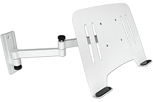 Drall Soporte de Montaje en Pared para computadora portátil Blanco con Adaptador de portátil Bandeja de Placa Blanca Modelo: L52W-IP3WA