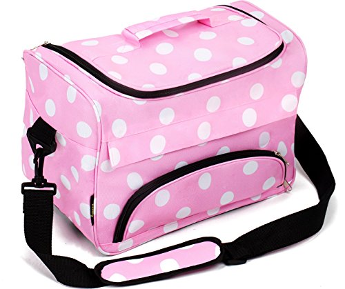 Preisvergleich Produktbild Kenley Profi Friseur Werkzeugtasche Friseurtasche - Polka Dot Pink