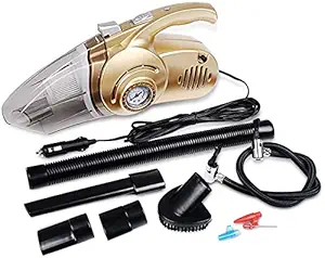 Twinrle 4 in 1 Car Vacuum Cleaner with Air Compressor Pressure Tire Inflator with Led Light