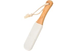 XIELBIS 1 PCS Foot Scrubber Hard Skin, Foot File & Pumice Stone Pedicure Rasp - Ergonomic Wooden Handle，Foot Pumice Stone for feet,Removing Hard Dead Skin, Calluses & Cracked Heels (White)