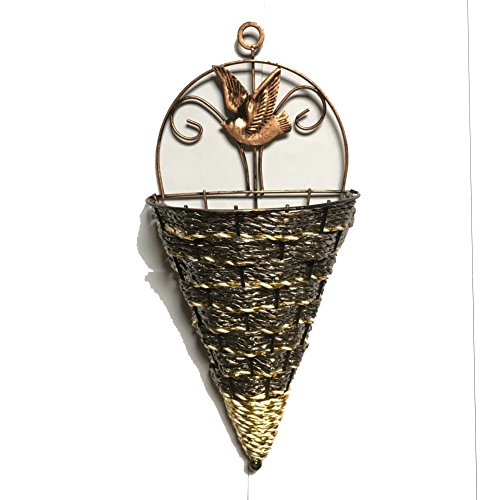 EQLEF® Retro Blume Wand hängenden Korb Topf Gartendekoration Wand Blumenvase Wanddekoration - 4