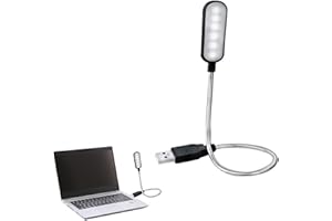 Cerioll Lampada LED USB Flessibile, Lampada LED USB Per Tastiera Computer, Luce da Lettura, Collo D'Oca Flessibile, Per Tastiera per Computer Portatile