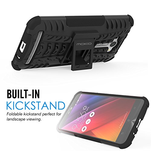 ASUS Zenfone 2 Laser Funda - MoKo Heavy Duty Rugged Dual Layer Armor with Kickstand Protective Funda para ASUS Zenfone 2 Laser ZE550KL ZE551KL 5 5 Inch Smartphone 2015 Release Negro reviews ASUS Zenfone 2 Laser Funda - MoKo Heavy Duty Rugged Dual Layer Armor with Kickstand Protective Funda para ASUS Zenfone 2 Laser ZE550KL ZE551KL 5 5 Inch Smartphone 2015 Release Negro