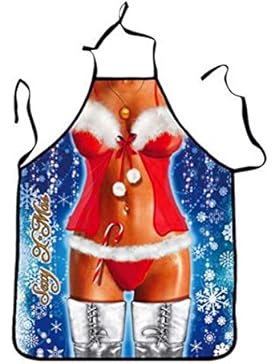 Schürze Herren Damen, DoraMe Männer Frauen Christmas Drucken Schürzen Schneeflocke Küche Schürze Verband Grill...