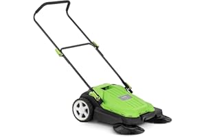 Ulsonix ULX-MS-200 Spazzatrice manuale 2 spazzole laterali Efficienza: 1.400-2.300 m²/h Plastica (PP), acciaio Spazzatrice per pavimenti Spazzatrice erba sintetica Spazzatrice manuale a spinta