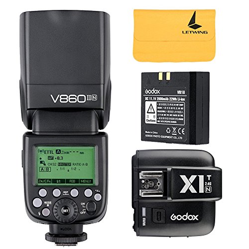 Godox Ving V860II-N 2.4G TTL Li-on Akku Kamerablitz Speedlite mit X1T-N Blitzauslöser für Nikon D800 D5200 D300 (V860II-N + X1T-N) Godox Ving V860II-N 2.4G TTL Li-on Akku Kamerablitz Speedlite mit X1T-N Blitzauslöser für Nikon D800 D5200 D300 (V860II-N + X1T-N) Bilder