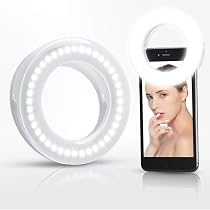 Anneau Lumineux Rechargeable Retoo - Ring Light 36 LED Pour Selfie Parfait Sur Portable, YouTube Et Instagram