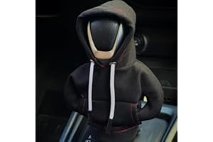 EHOTER Hoodie Car Gear Shift Cover Funny Hoodie Shifter Knob Cover Universal Auto Gear Shift Knob Cover Cute Auto Knob Gear Stick Protector for Men and Women (Black New)