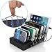 Produktbild IMLEZON Handy Ladestation 7 Port Multi USB Ladestation mit Schalter für mehrere Geräte Multi Ladeadapter USB Dockingstation für Handys Tablets Apple Smartphones (Schwarz,Kein Kabel enthalten)