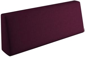 sunnypillow Palettenkissen für Gartenmöbel - Rückenkissen 120x40x20/10cm - Rückenpolster für Bett und Sofa - Palettenpolster für Palettenmöbel - Lounge Kissen mit abnehmbarem Bezug Violett