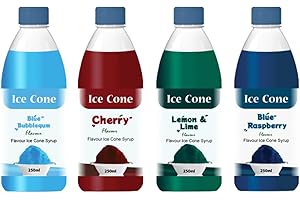 VED Sirup für Ice Cone, Mixed Popular Flavour Sirups, kann mit All Slush| verwendet werden Slushie Machines Strawberry, Cola, Blue Raspberry, Lemon & Lime, Tropical je 250 ml (5er Pack)