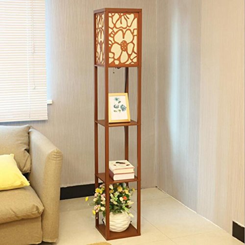 Preisvergleich Produktbild Chinesische Art Modernes einfaches kreatives natürliches Holz LED Stehlampe Wohnzimmer-Schlafzimmer Büro-Studio Aisle Hotel-Galerie-Leselampe , walnut